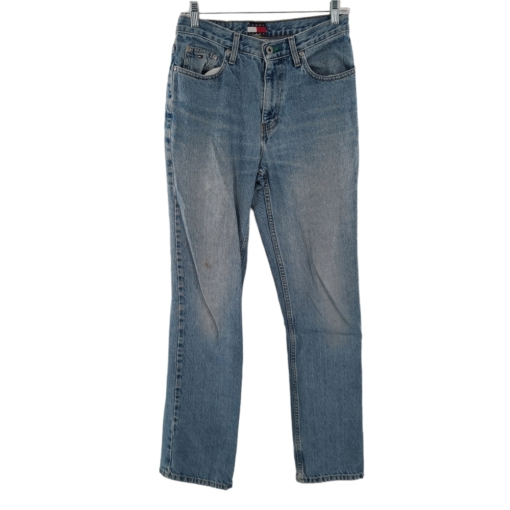 Vintage Tommy Hilfiger Denim Jeans Made In Mexico 29/32 Straight Leg Light Blue.